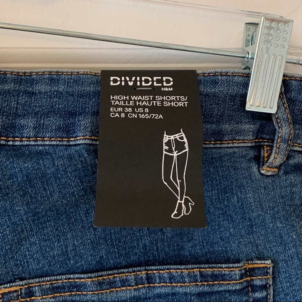H&M High Waist Shorts - Jean Shorts, size 8, NEW! - Picture 3 of 12